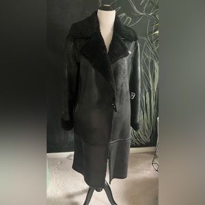 Avec les filles vegan leather coat- XS